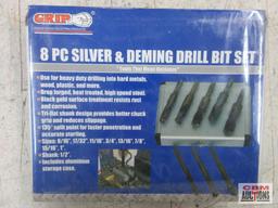 Grip 35308 8pc Silver & Deming Drill Bit Set (9/16" - 1") w/ Storage Case
