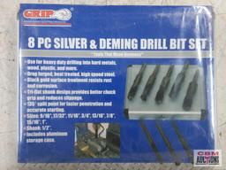 Grip 35308 8pc Silver & Deming Drill Bit Set (9/16" - 1") w/ Storage Case