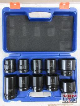 Infinity 10pc 1" Drive SAE Impact Socket Set w/ Molded Storage Case...