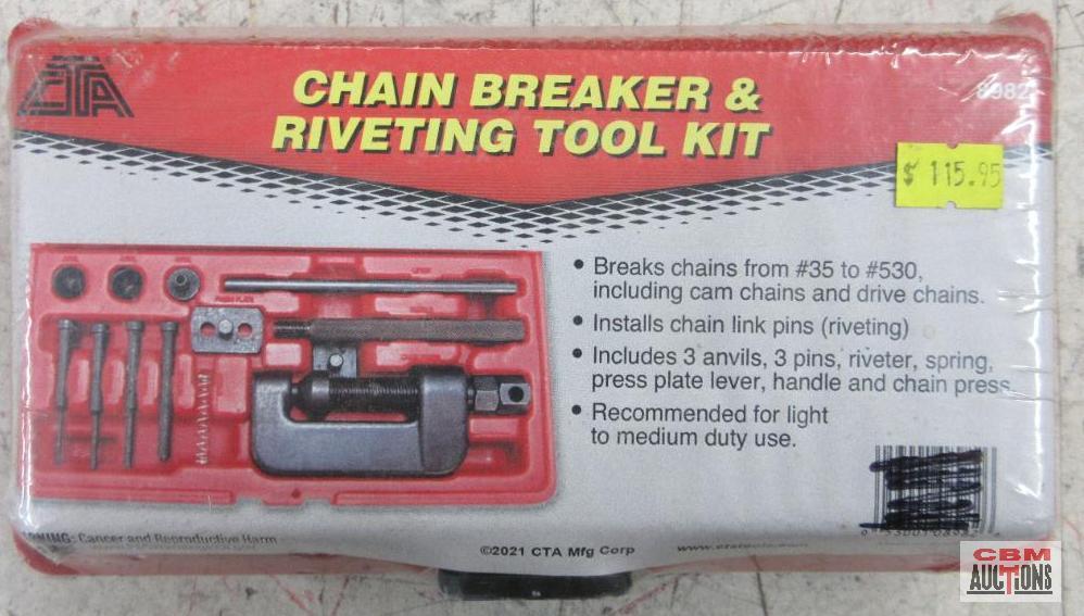 CTA 8982 Chain Breaker & Riveting Tool Kit w/ Molded Storage Case