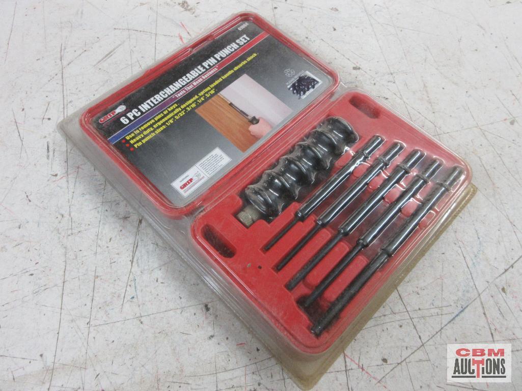 Grip 61064 6Pc Interchangeable Pin Punch Kit w/ Molded Storage Cae