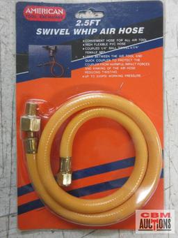 American Tool Exchange 2.5ft. Swivel Whip Air Hose - Set of 2
