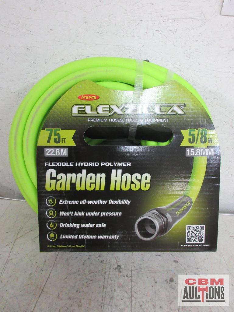 Legacy HFZG575YW Flexilla 5/8" x 75' Flexible Hybrid Polymer Garden Hose