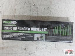 Grip 61142 Heavy Duty 28pc Punch & Chisel Set w/ Vinyl Storage Pouch