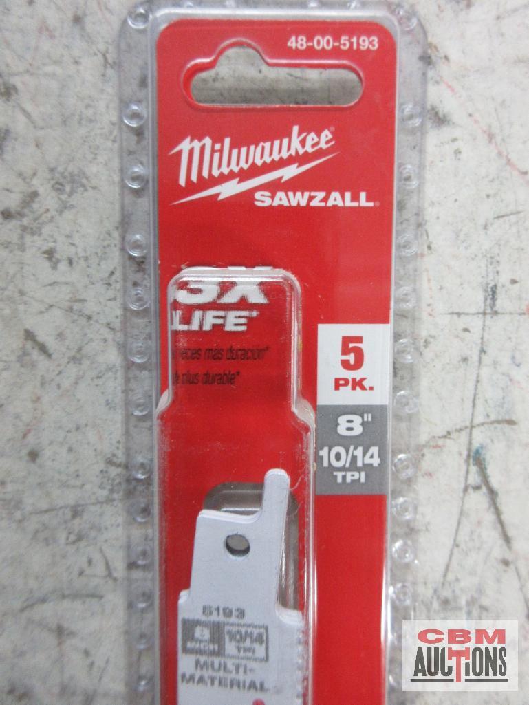 Milwaukee 48-00-5185 Sawzall Blades,...4", 24TPI, Metal Milwaukee 48-00-5041 Sawzall Blades, 4", 4/6