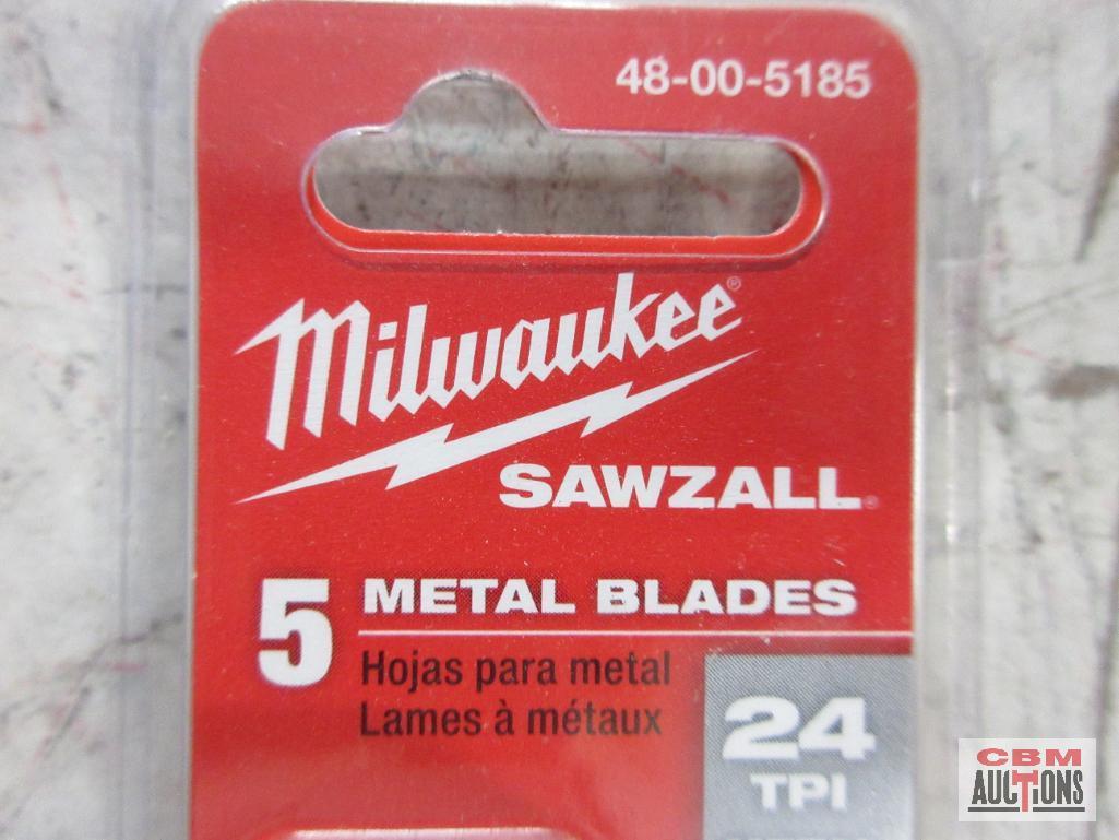 Milwaukee 48-00-5185 Sawzall Blades,...4", 24TPI, Metal Milwaukee 48-00-5041 Sawzall Blades, 4", 4/6