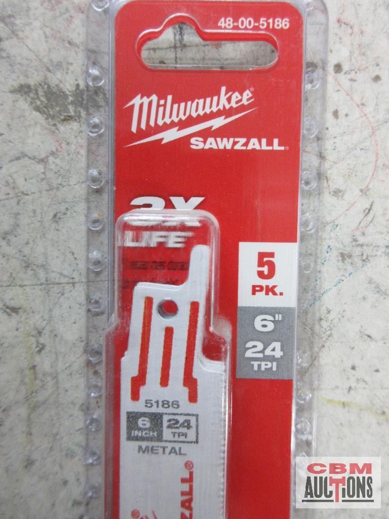 Milwaukee 48-00-5185 Sawzall Blades,...4", 24TPI, Metal Milwaukee 48-00-5041 Sawzall Blades, 4", 4/6