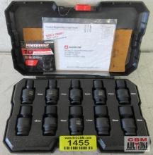 Powerbuilt 647208 _ 10pc Metric Universal Impact Socket Set - 3/8" Drive w/ Molded Storage Case