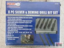 Grip 35308 8pc Silver & Deming Drill BIt Set... w/ Aluminum Storage Case Sizes: 9/16" to 1" 1/2"