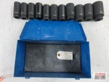 Grey Pneumatic 11pc 3/4" Dr. Deep Impact Socket Set w/ Metal Storage Case Metric Sizes: