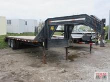 2002 PJ Tandem Dual Gooseneck 102"x26' Dovetail Trailer, Spring Assist Flip Up Ramps, Pull Up