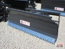 JCT 72" Skid Steer Power Angle Dozer Blade, Reversible Smooth Or Serrated Cutting Edge With Hoses &