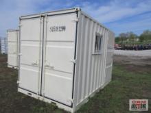 Diggit 12ft Cargo Storage Container, Single Walk Door, Window, Fork Pockets 12' L x 7' W x 7' H.