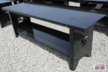 28"x 90" Steel Work Bench With Lower Shelf, KC End Panels, Weighs #243 (Unused) *2