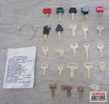 Equipment Key Starter Kit, Fits 100'S Of Models Of Machines. 24 Of The Most Popular Keys Used On