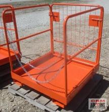Fork Lift Man Basket With Rollers