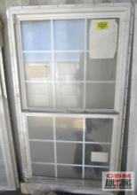 Vinyl White Single Hung Window GIA 36"x66" *J