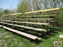 Elevated Seating Bleachers, Heavy Steel Frame With Wooden Boards