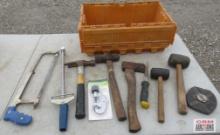 Hammer Assortment, Roll Measuring Tape, Tube Cutter, Torque Wrench & Misc. Hand Tools *ELB