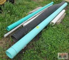 Assorted PVC Pipes, & Corrugated Drain Pipe...