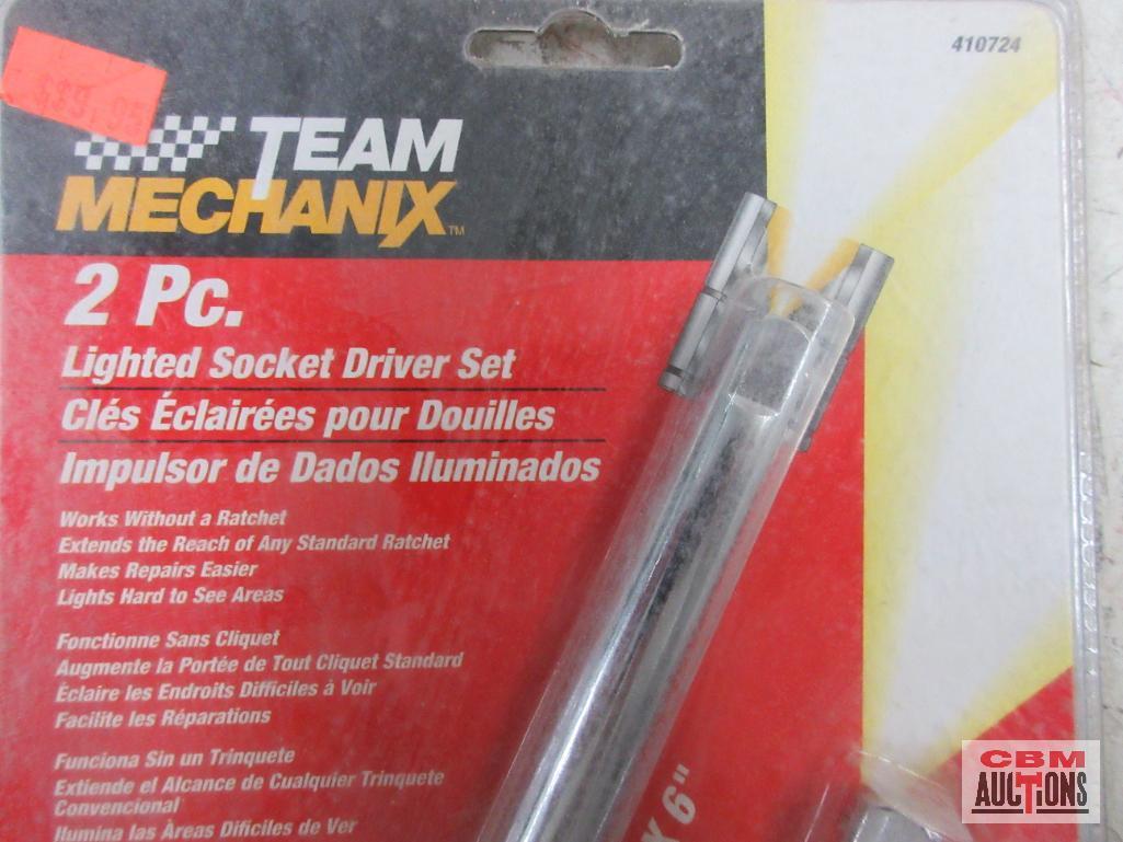 Unbranded 1/2" Drive Ratchet Team Mechanix 410724 2pc Lighted Socket Driver Set Ultra Tough