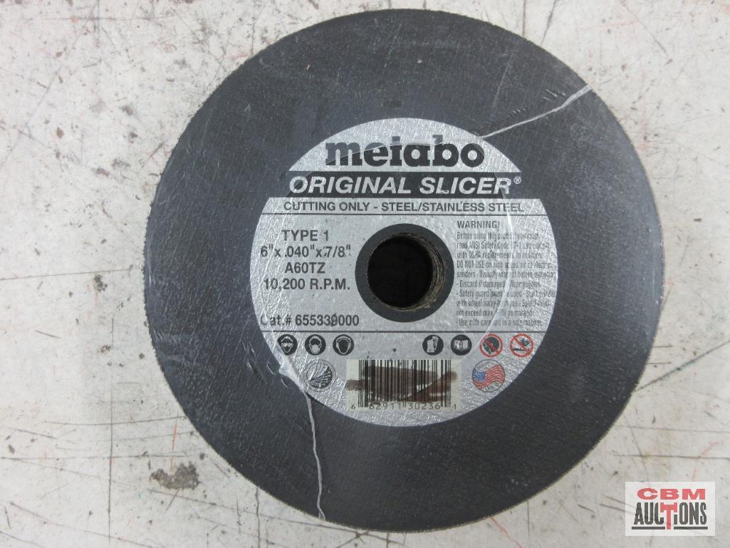 Metabo 6554339000 A60 TZ Cutting Only - Type 1 6" x.040" x 7/8" Steel Stainless Steel Cutting Wheels
