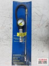 Tire Gauge & Inflator, Shock Resistant Rubber Guard, 5 to 160PSI, Dual Foot Air Chuck, 1/4" NPT