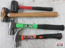 Rubber Mallet IIT33103 16oz Claw Hammer w/ Fiberglass Handle Grip 41526 32oz Ball Pein Hammer w/