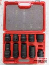 King 0660-1 10pc 1" Drive Impact Socket Set w/ Molded Storage Case 15/16" (24mm) 7/8" 13/16" (21mm)