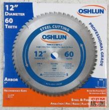 Oshlun SBF-120060 12" Ferrous Metal Saw Blade, 60 Teeth, Arbor 1"