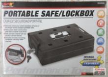 PT Performance Tool W53998 7" x 5-1/4" x 2" Portable Safe/Lockbox w/ Key...