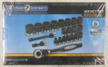 Grey Pneumatic 1/2" Drive Standard Length Fractional Socket Set (3/8" to 1-1/2") w/ Molded Storage