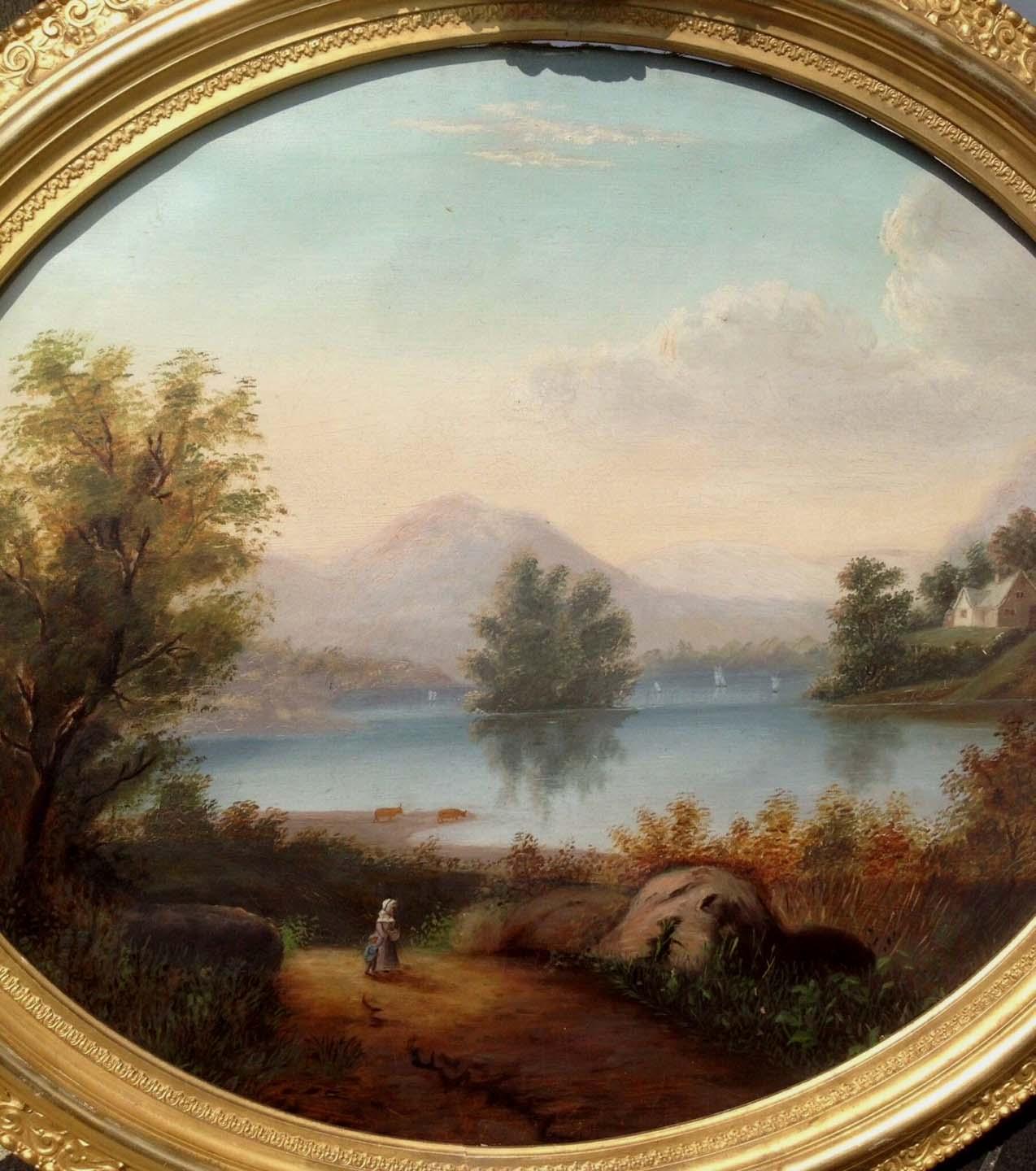 PERIOD 19TH CENTURY HUDSON RIVER SCHOOL OIL PAINTING