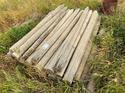 Pile of 7' Treated 5" posts