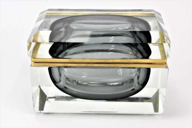 Murano GSE Ottone Galvanizzato Art Glass Casket