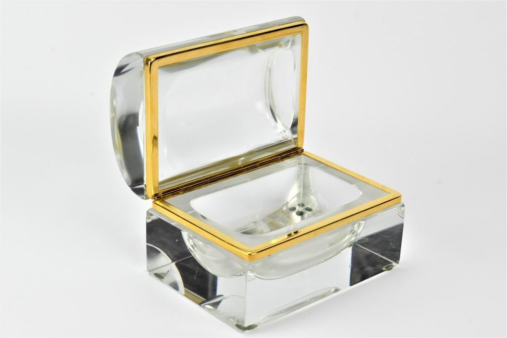 Murano GSE Ottone Galvanizzato Art Glass Casket