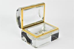 Murano GSE Ottone Galvanizzato Art Glass Casket