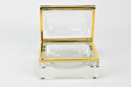 Murano GSE Ottone Galvanizzato Art Glass Casket