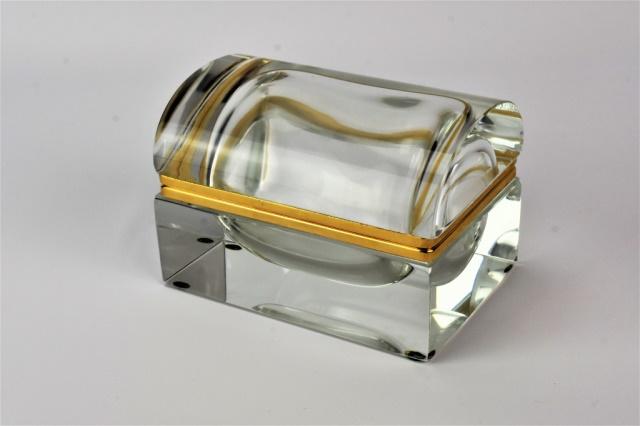 Murano GSE Ottone Galvanizzato Art Glass Casket