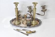 Large Silver Plate Grouping