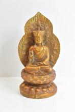 Beautiful Guanyin Buddhist Bronze Figure Signed