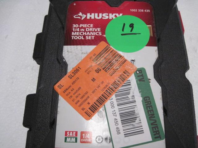 Husky 30 pc 1/4" Drive Mechanics Tool Set - Missing
