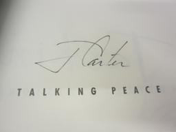 JIMMY CARTER SIGNED AUTOGRAPH BOOK TALKING PEACE