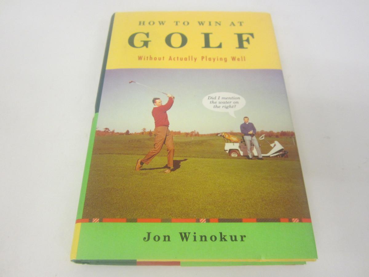 JON WINOKUR SIGNED AUTOGRAPH BOOK HOW TO WIN AT GOLF