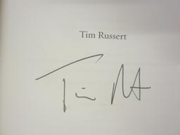 TIM RUSSERT SIGNED AUTOGRAPH BOOK BIG RUSS AND ME