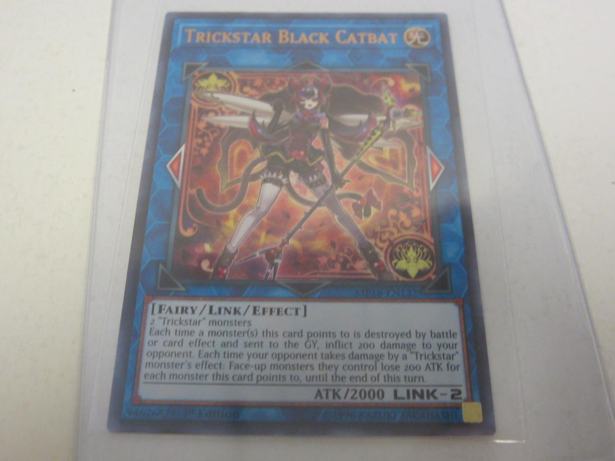 KONAMI YU-GI-OH! TRICKSTAR BLACK CATBAT GOLD HOLOGRAPHIC FOIL LIGHT 1ST EDITION MP18-EN132