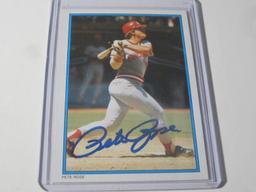 PETE ROSE SIGNED AUTOGRAPHED CARD CINCINATTI REDS