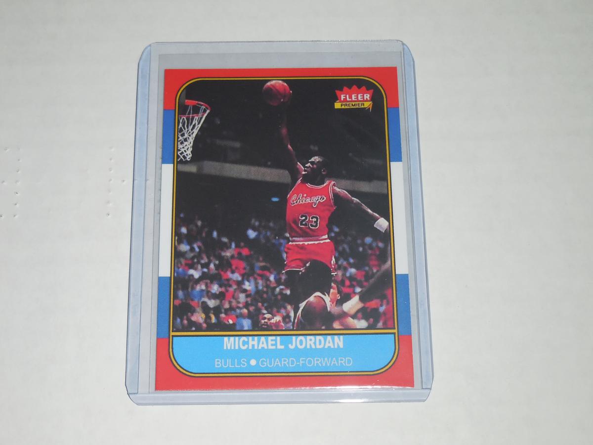1986-87 FLEER BASKETBALL #57 - MICHAEL JORDAN ROOKIE CARD REPRINT CHICAGO BULLS VERY NICE