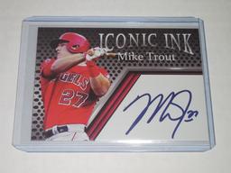 2018 ICONIC INK BASEBALL - MIKE TROUT AUTHENTIC FACSMILE SIGNATURE AUTOGRAPH CARD
