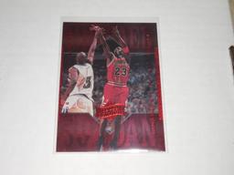 1999-00 UPPER DECK BASKETBALL - MICHAEL JORDAN ATHLETE OF THE CENTURY RED HOLOFOIL CARD